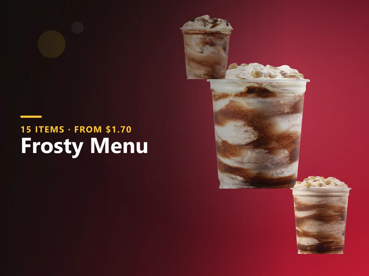 Wendy's frosty menu