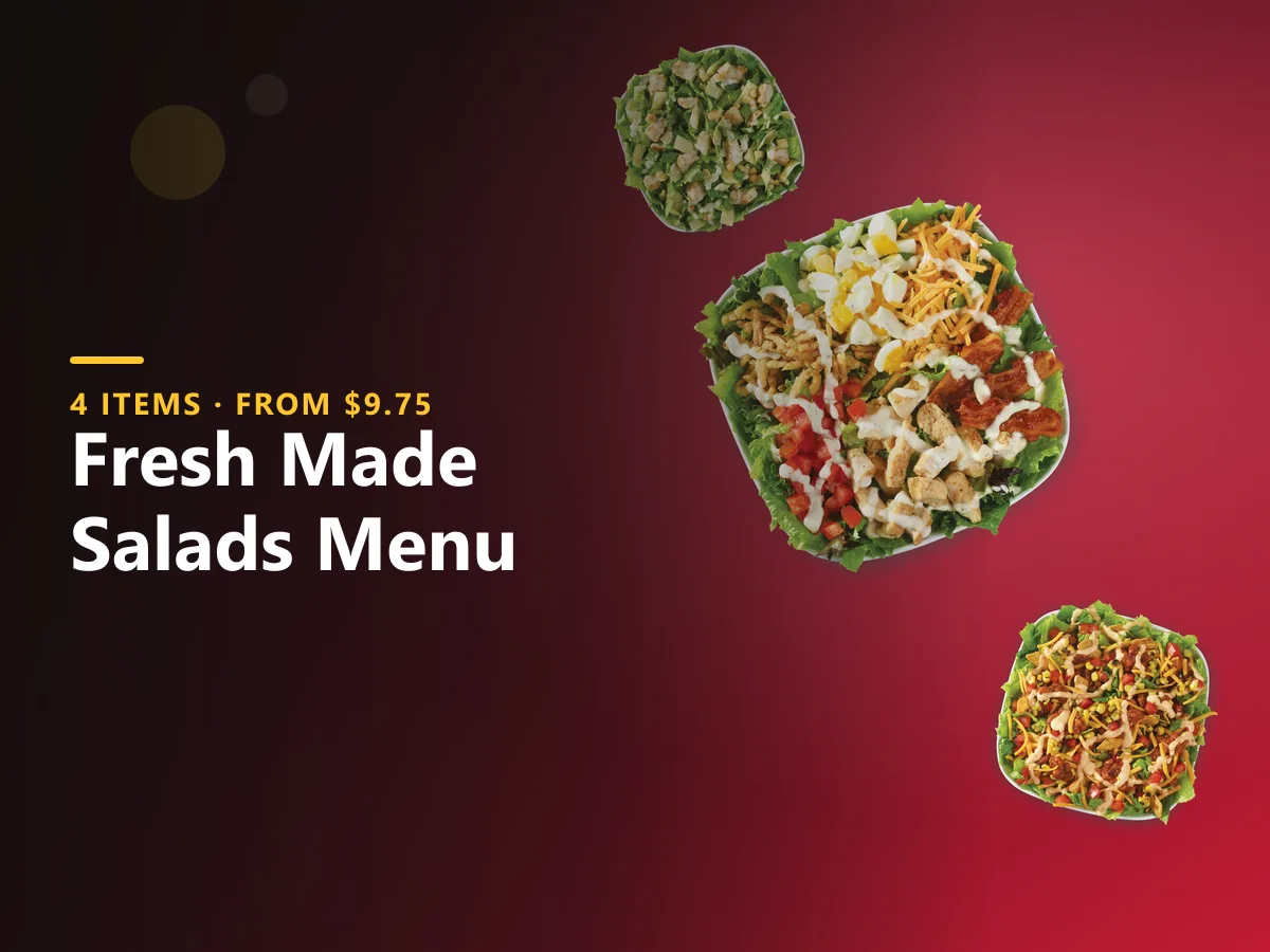 Wendy's fresh made salads menu