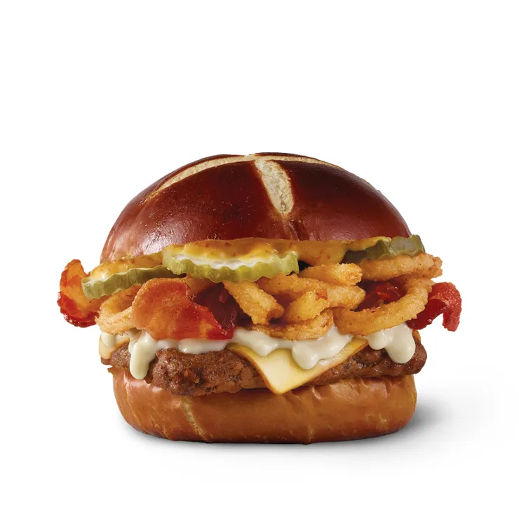 Wendy's Pretzel Bacon Pub Cheeseburger